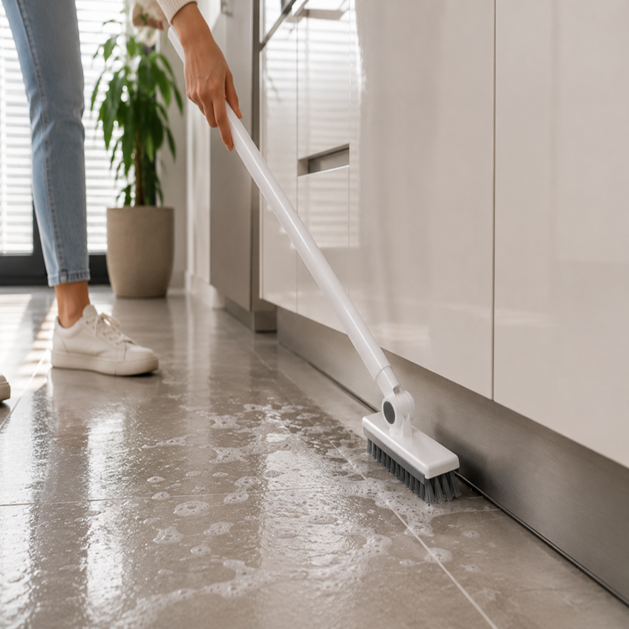 CleanReach™ FlexReach Pro: maak douchegoten, plinten en moeilijke randen eindelijk écht schoon.